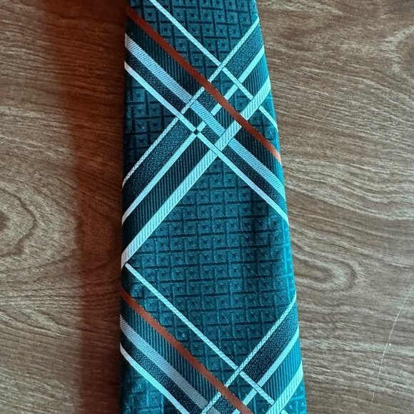 Vintage Damon Green 70s 80s Striped Tie - Picture 4 of 16